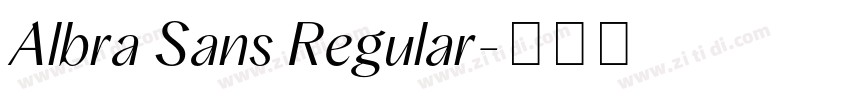Albra Sans Regular字体转换